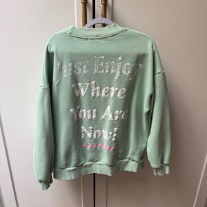 Aritzia Mint Green Crew Neck Sweater